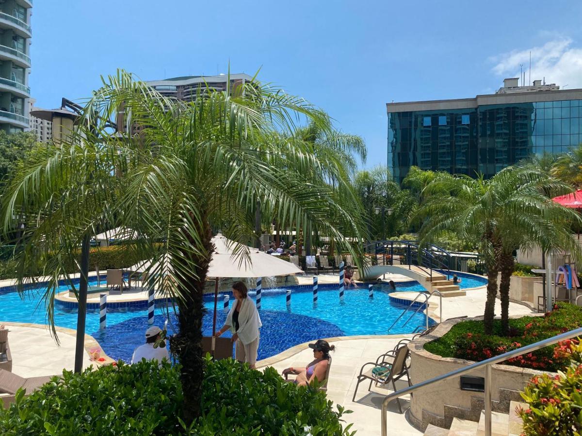 Flat Com Vista Panoramica -15- Na Barra Da Tijuca - Estacionamento Gratuito - Frigobar - Ar Condicionado - Piscina - Academia - Balsa Para Praia Gratis - Varanda - Vista Parcial Mar E Lagoa Rio de Janeiro Exteriér fotografie