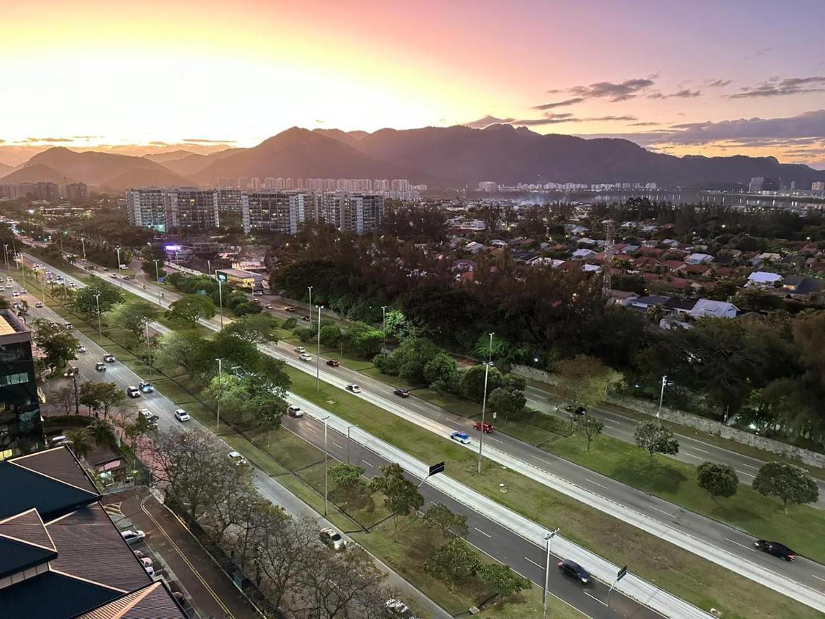 Flat Com Vista Panoramica -15- Na Barra Da Tijuca - Estacionamento Gratuito - Frigobar - Ar Condicionado - Piscina - Academia - Balsa Para Praia Gratis - Varanda - Vista Parcial Mar E Lagoa Rio de Janeiro Exteriér fotografie